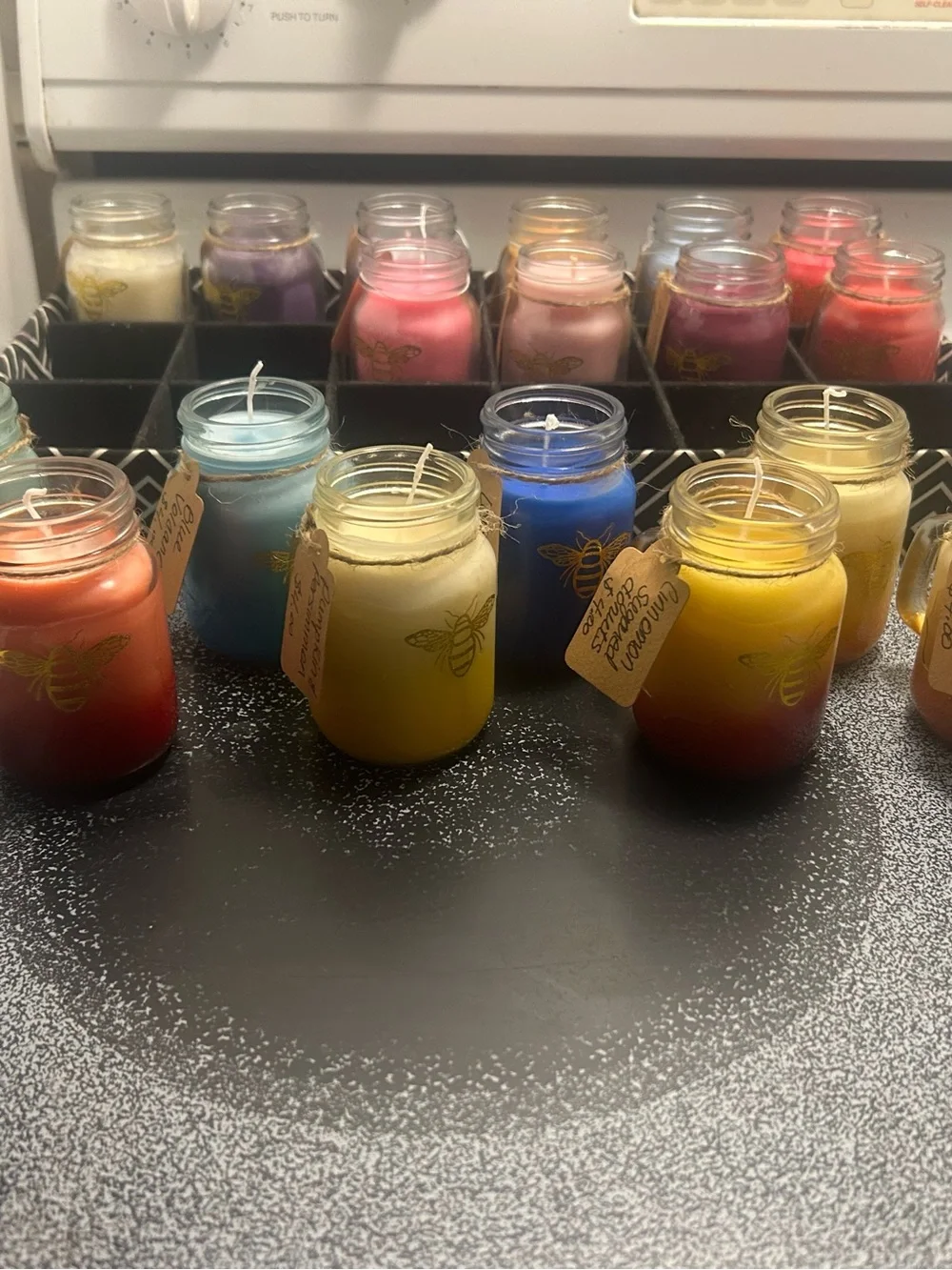 New Hand-Poured Scented Jar Candle -mini mason $4 or 3/$10